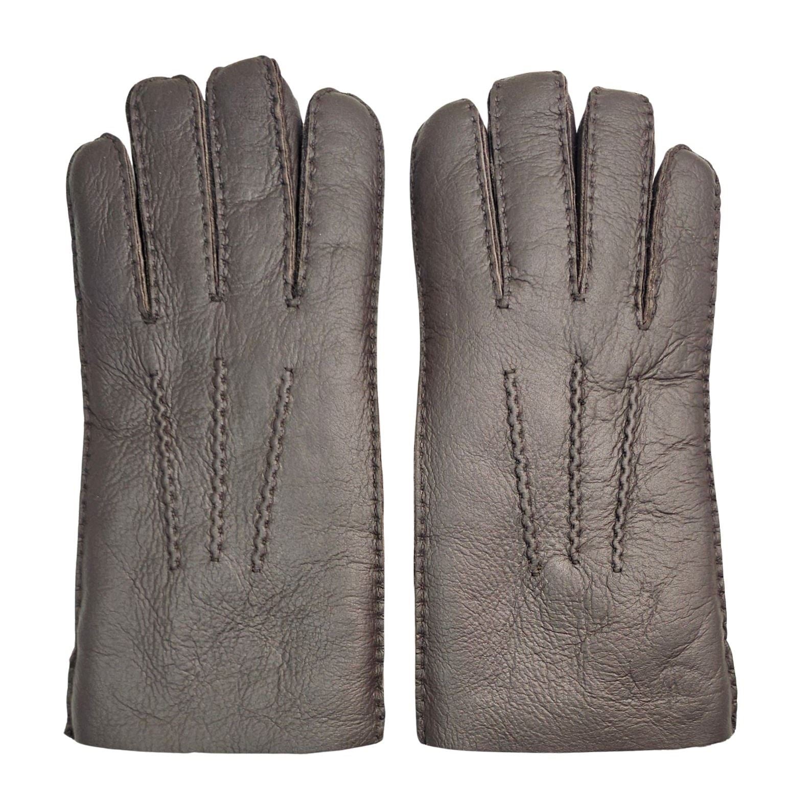 Men’s Sheepskin Suede Leather Wool Lining Gloves
