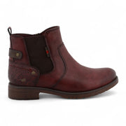 Women's Burgundy Chelsea Ankle Boots