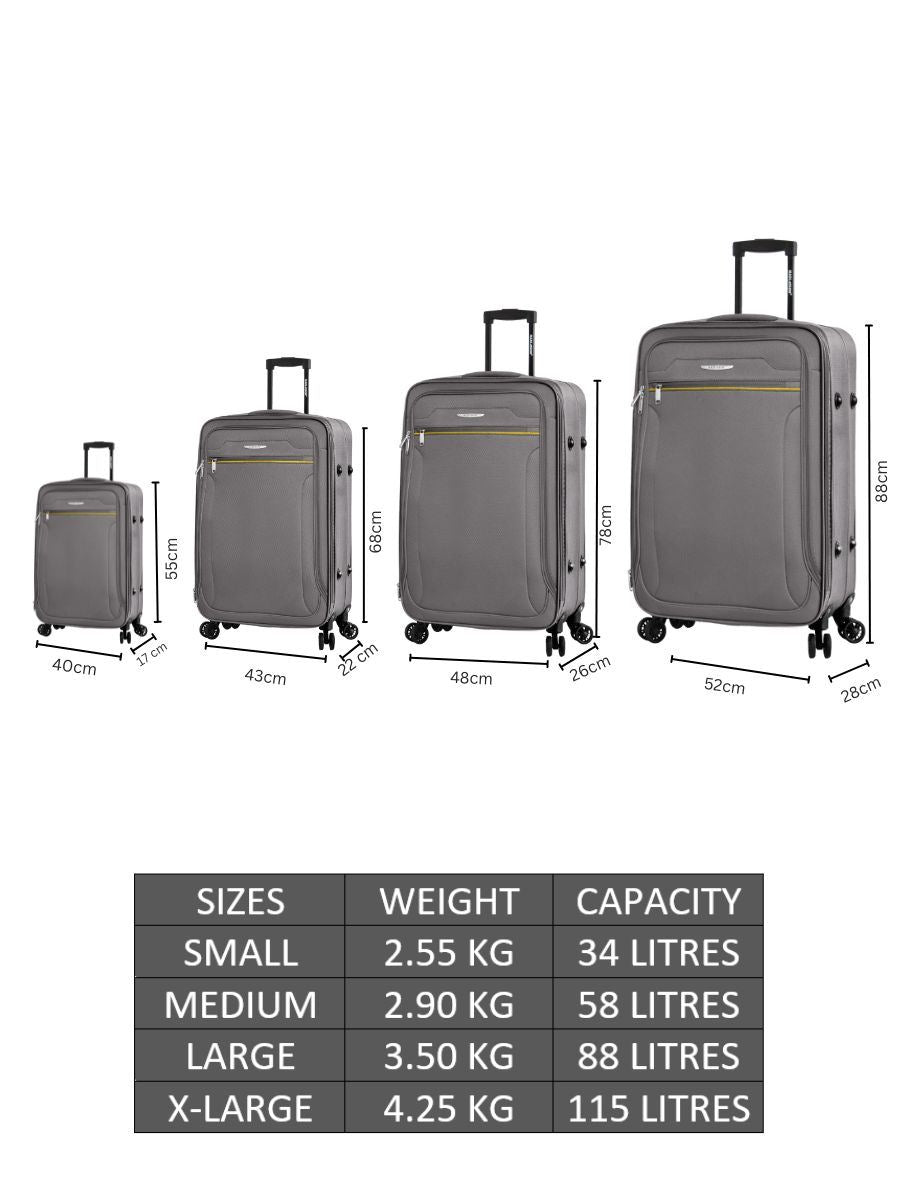 Lightweight Suitcase 4 Spinner Wheels Expandable Luggage