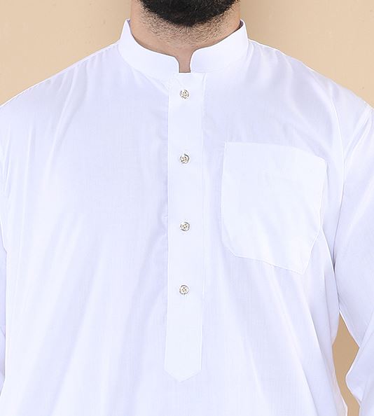 Mens Thobe Jubba Nehru Stand Collar Islamic Clothing Muslim Cotton Kaftan Dress Robe Saudi