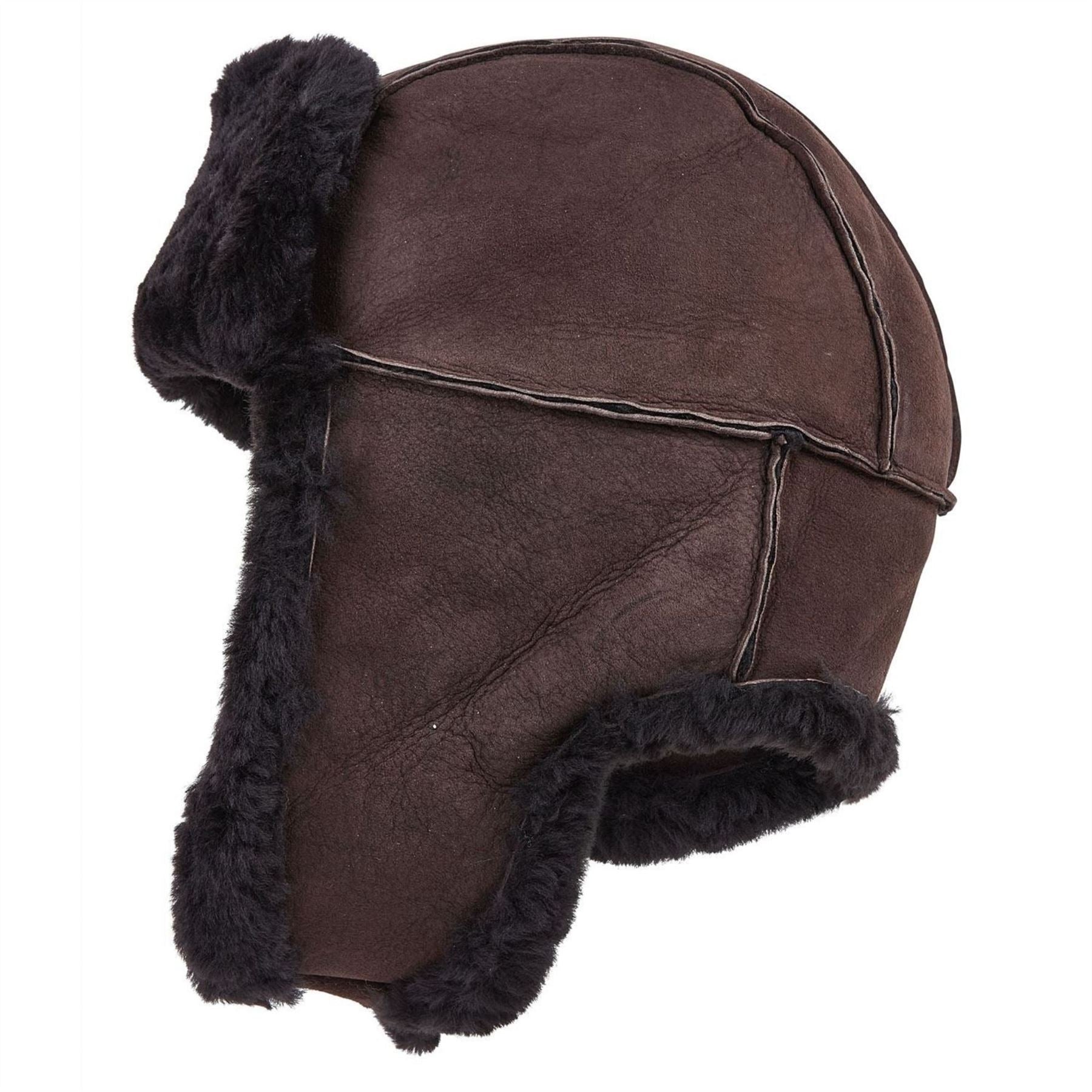 Men's RAF Aviator Suede Sheepskin B-55 Leather Navigator Hat