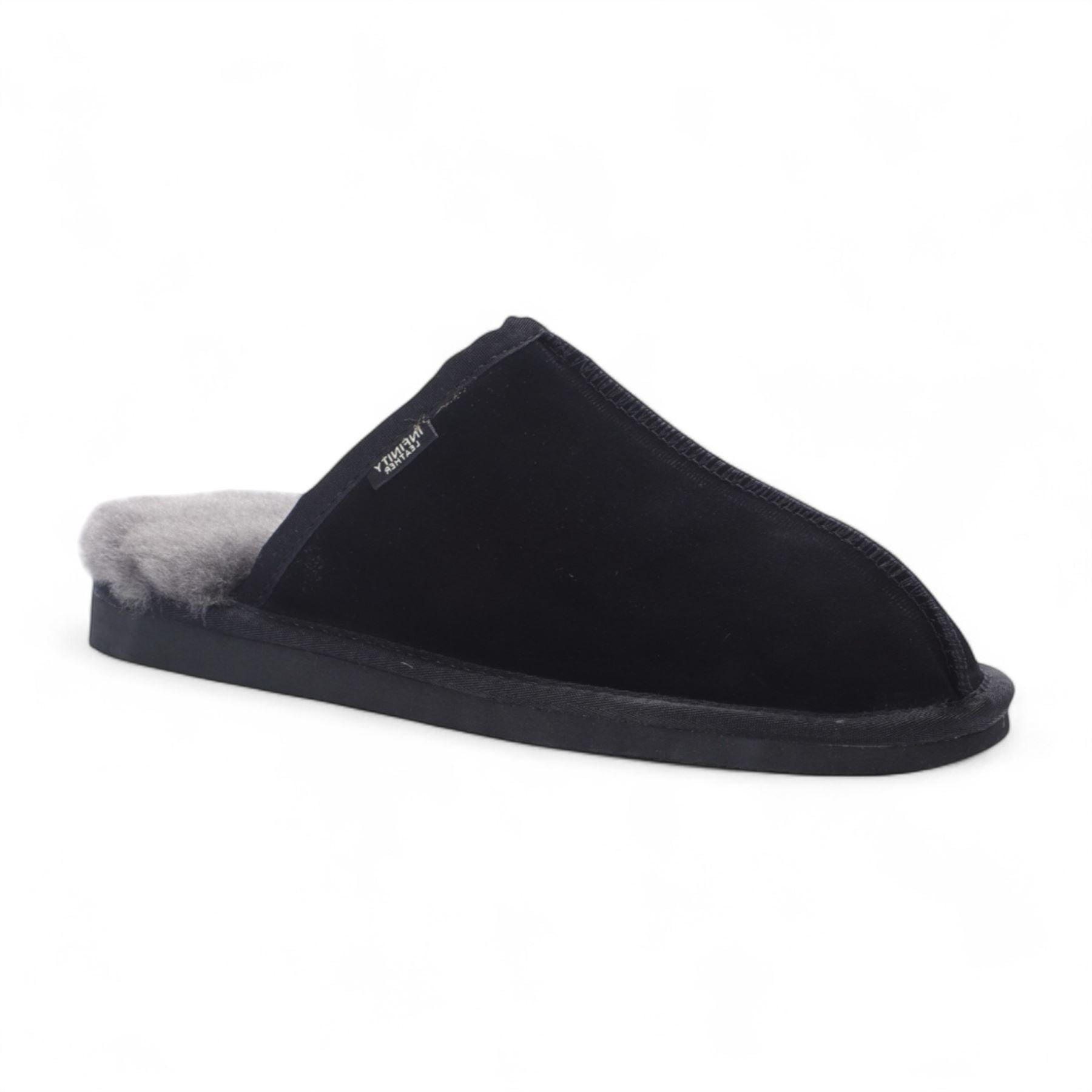 Highland - Men's Genuine Sheepskin Suede Mule Slippers