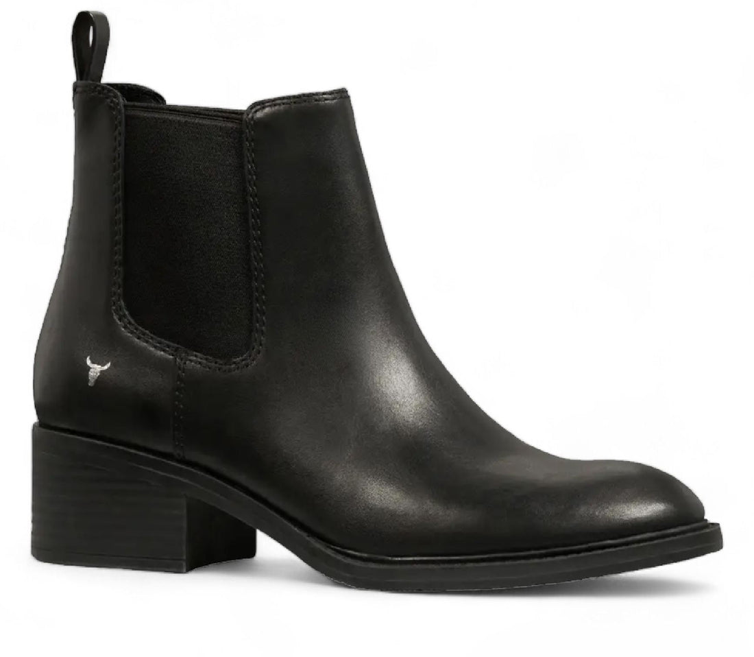 Replace - Women's Black Leather Chelsea Boots