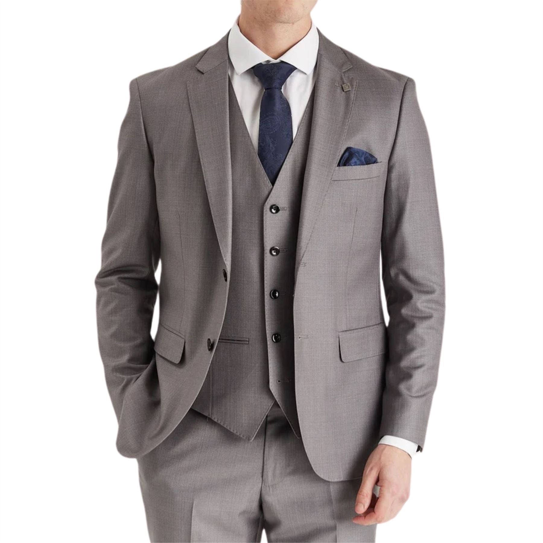 Edward - Men's Grey Tailored Fit Blazer
