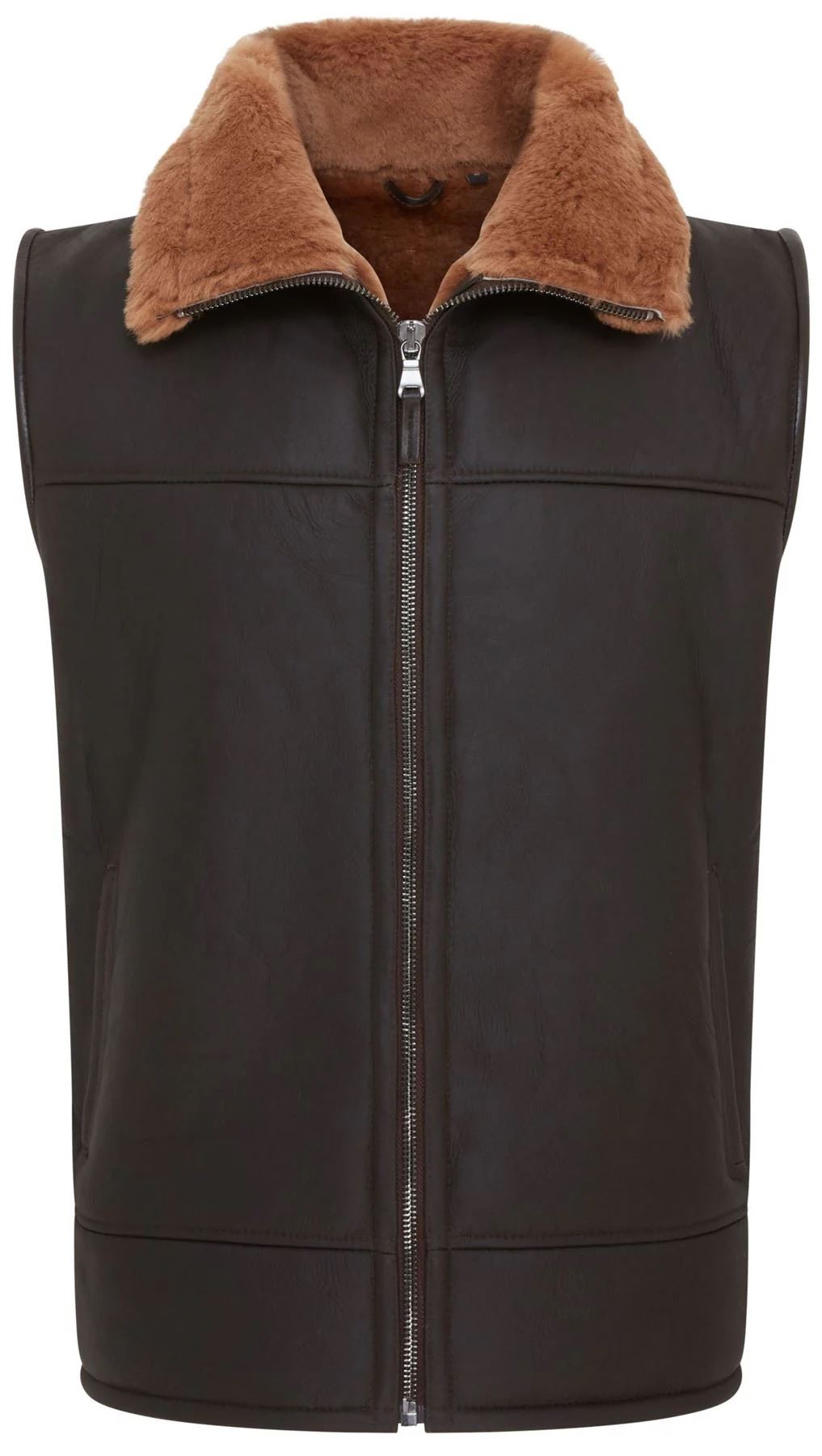 Men's Aviator Shearling Sheepskin Gilet