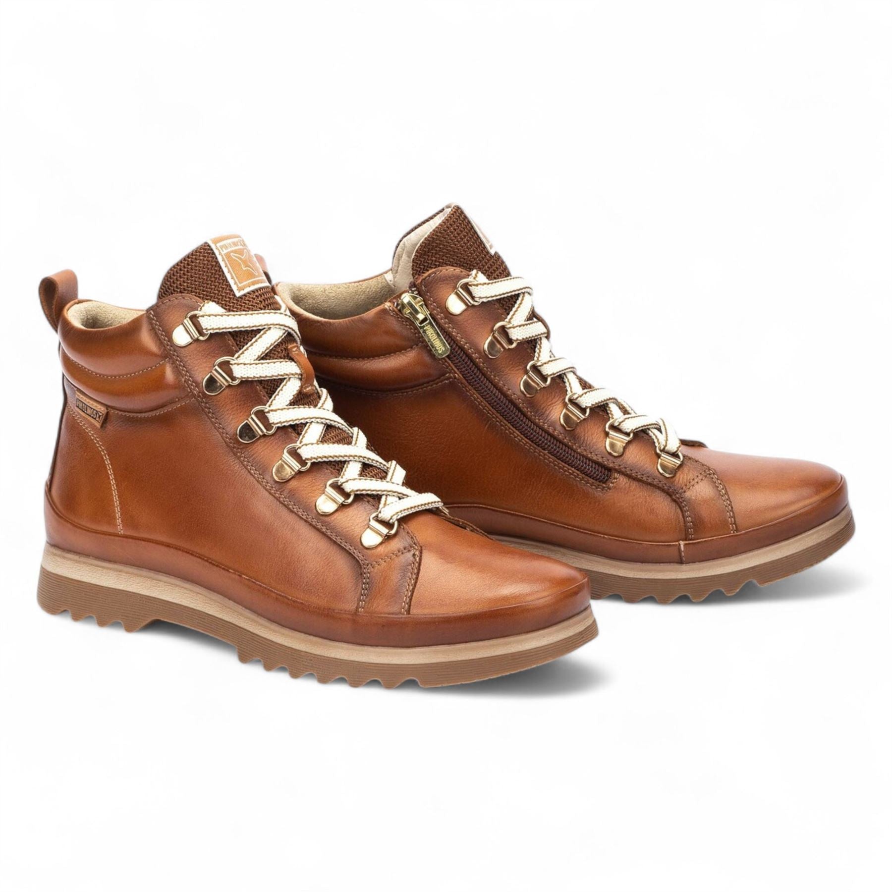 Vigo - Women’s Brandy Brown Leather Ankle Trainers Boots