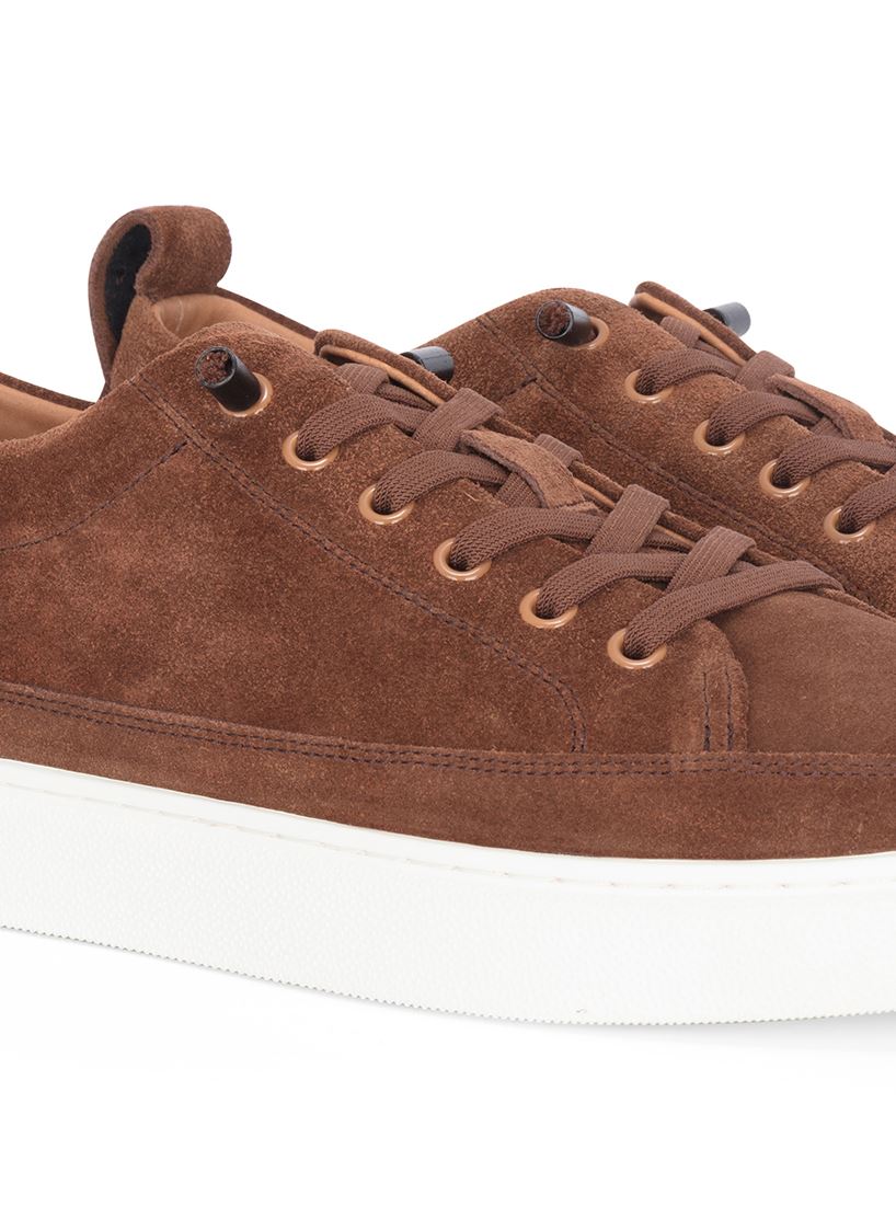 Josh - Men's Brown Suede Leather Trainers