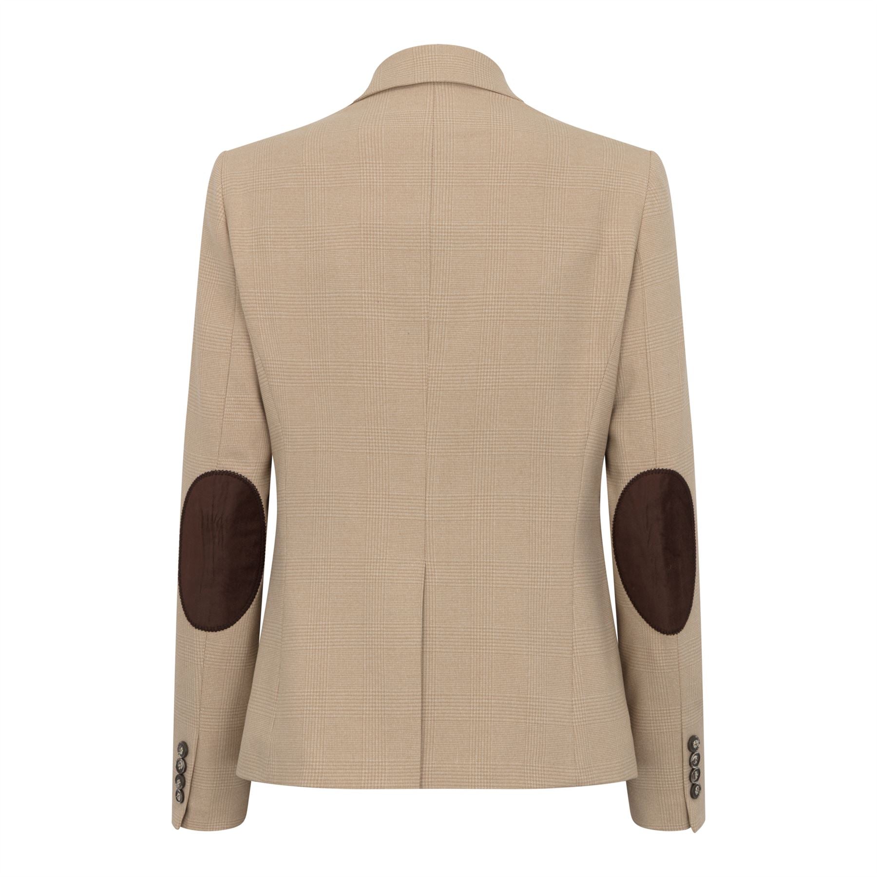 TPW-54 - Women's Cream 3 Piece Prince Of Wales Check Suit