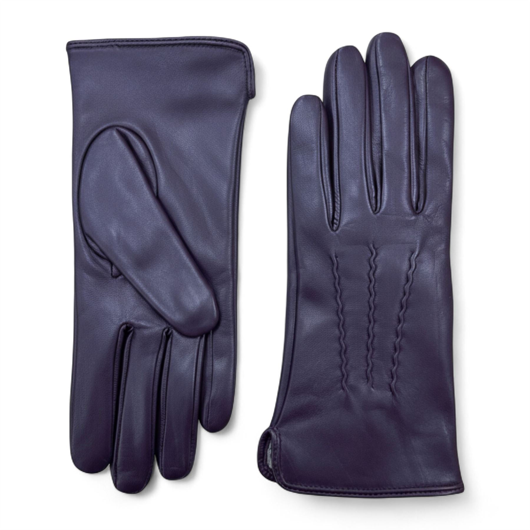 Women’s Genuine Leather Wool Lined Touchscreen Gloves