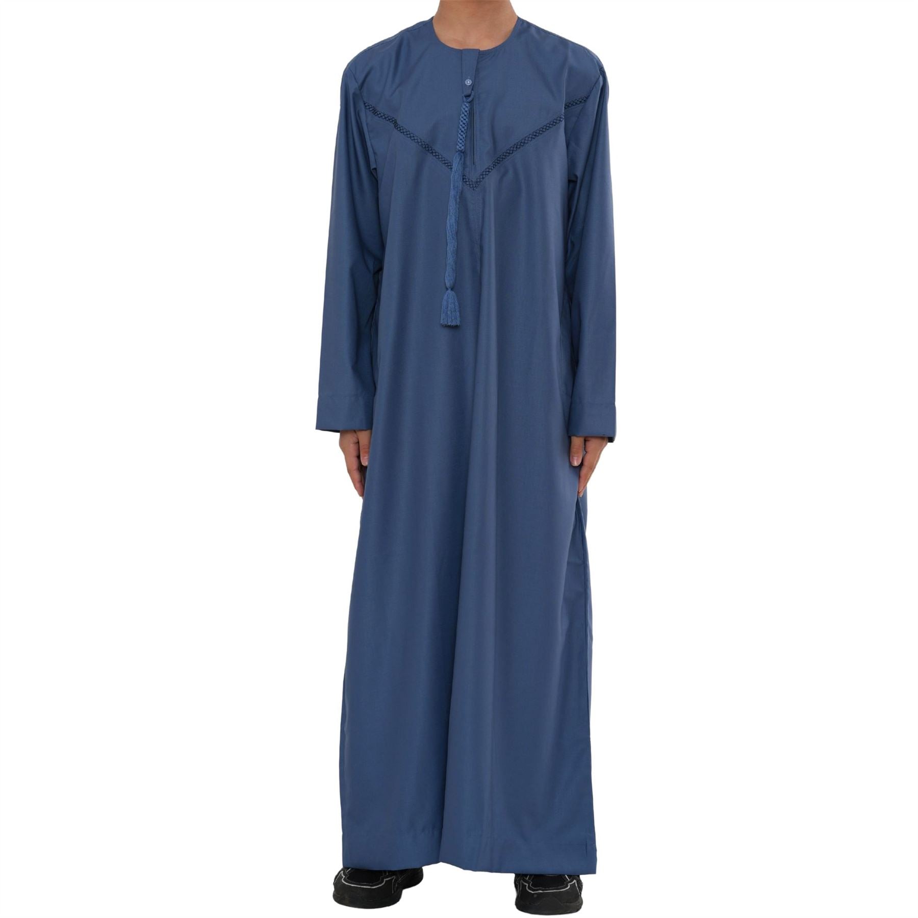 HM10 - Boy's Thobe Emirati Omani Zipped Jubba
