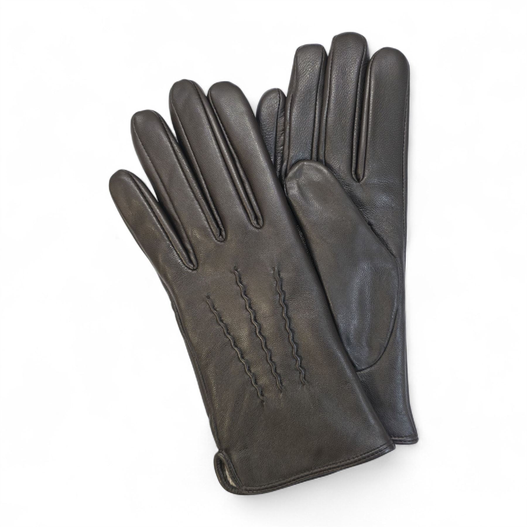 Women’s Genuine Leather Wool Lined Touchscreen Gloves