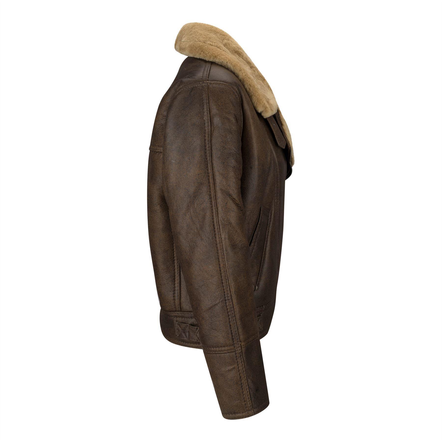 Ladies Winter 100% Real Sheepskin Leather Camel Brown Ginger Aviator Jacket - Knighthood Store