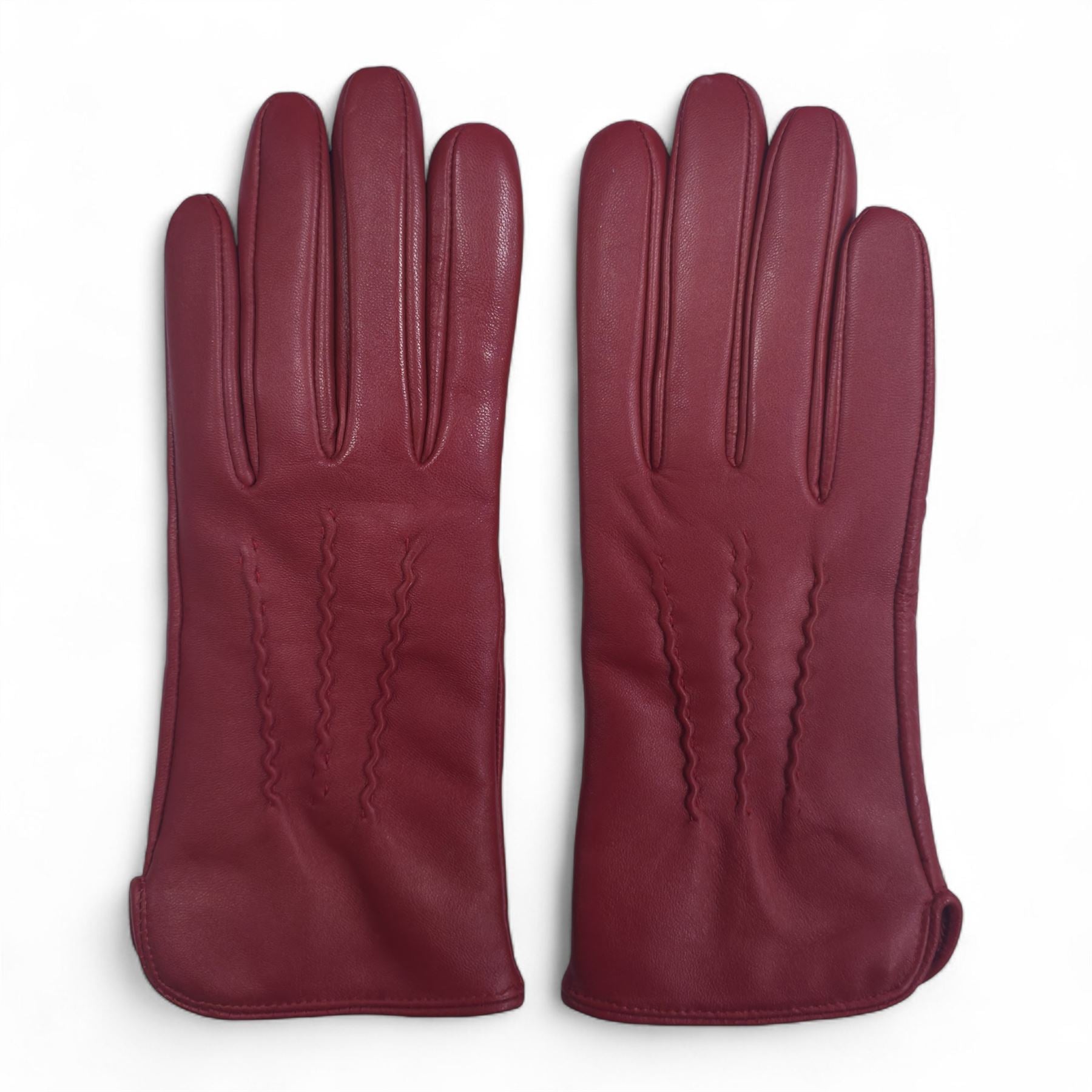 Women’s Genuine Leather Wool Lined Touchscreen Gloves