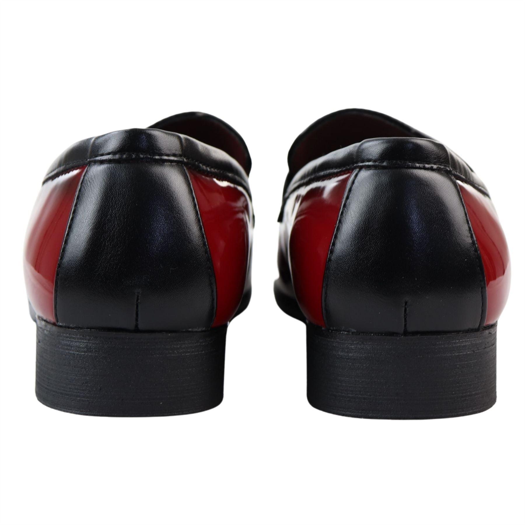 Men's Moccasin Loafers Patent Leather Lined Slip On Tassel Formal Dress Shoes - Knighthood Store