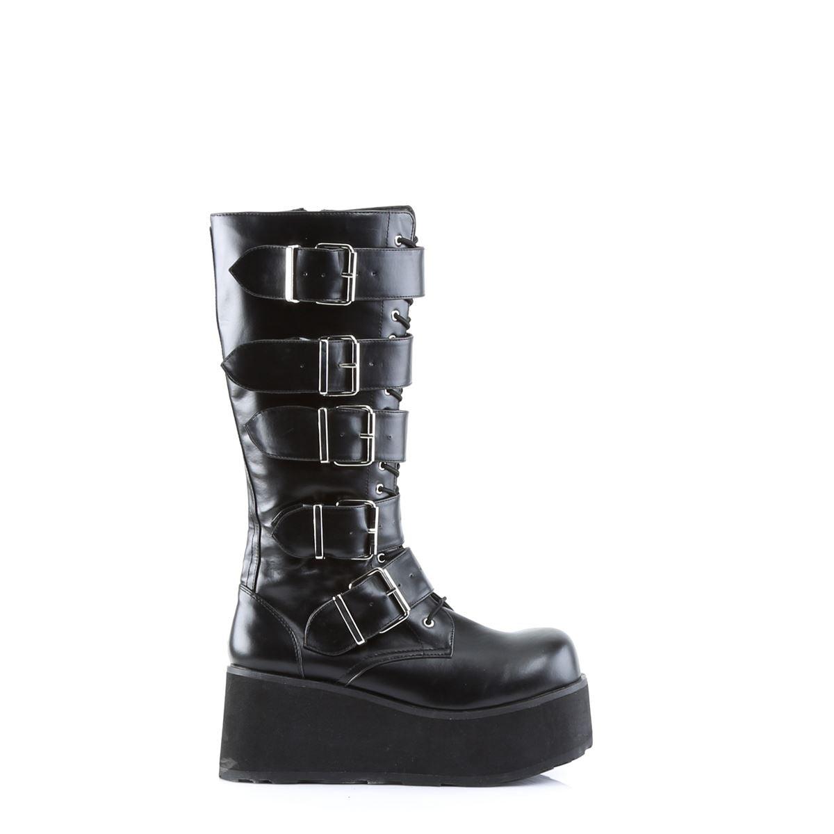 Wedge Knee High Boots Demonia TRASHVILLE 518 Boots Unisex Goth Punk EMO Platform - Knighthood Store