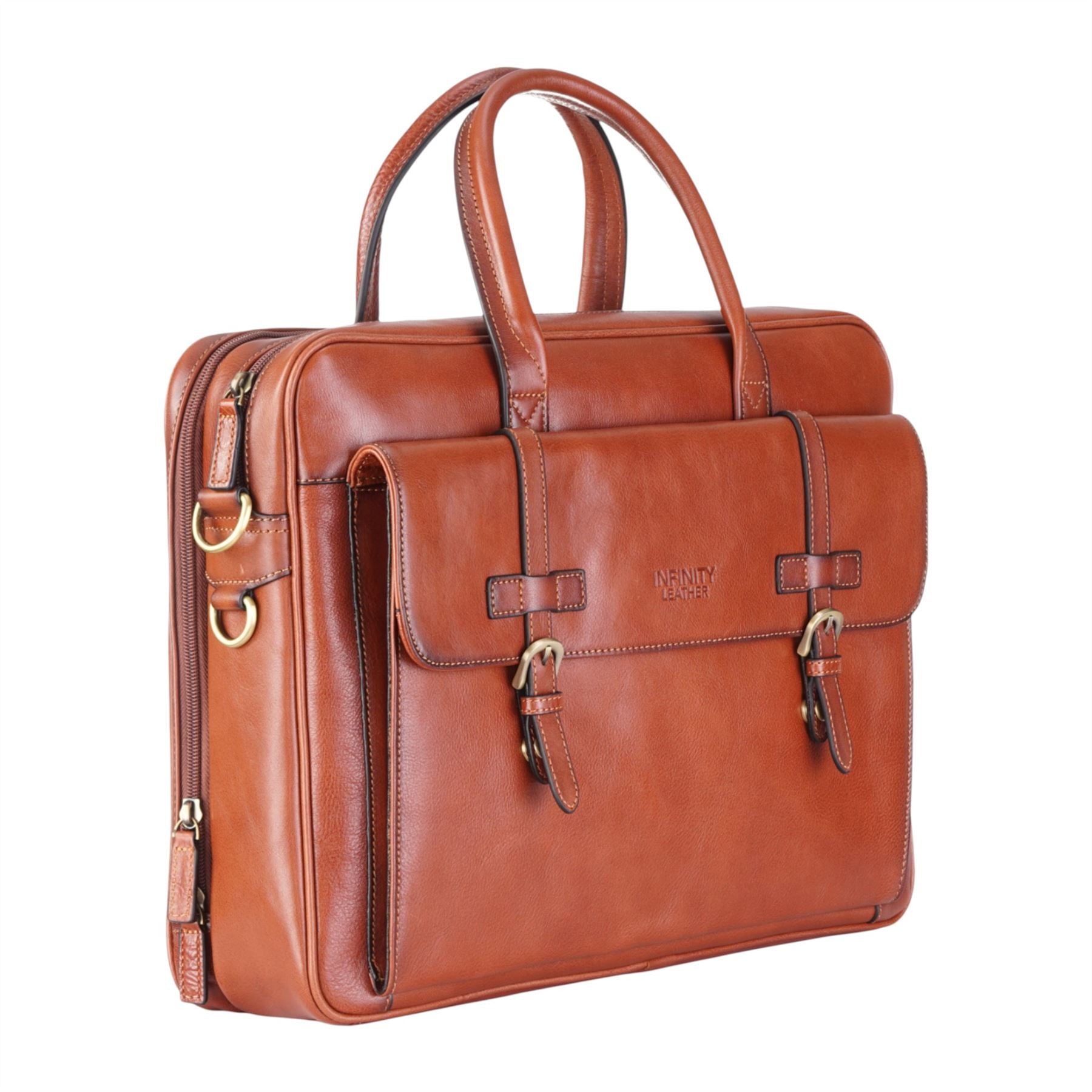 Belmont - Vintage Genuine Leather Laptop Bag Briefcase