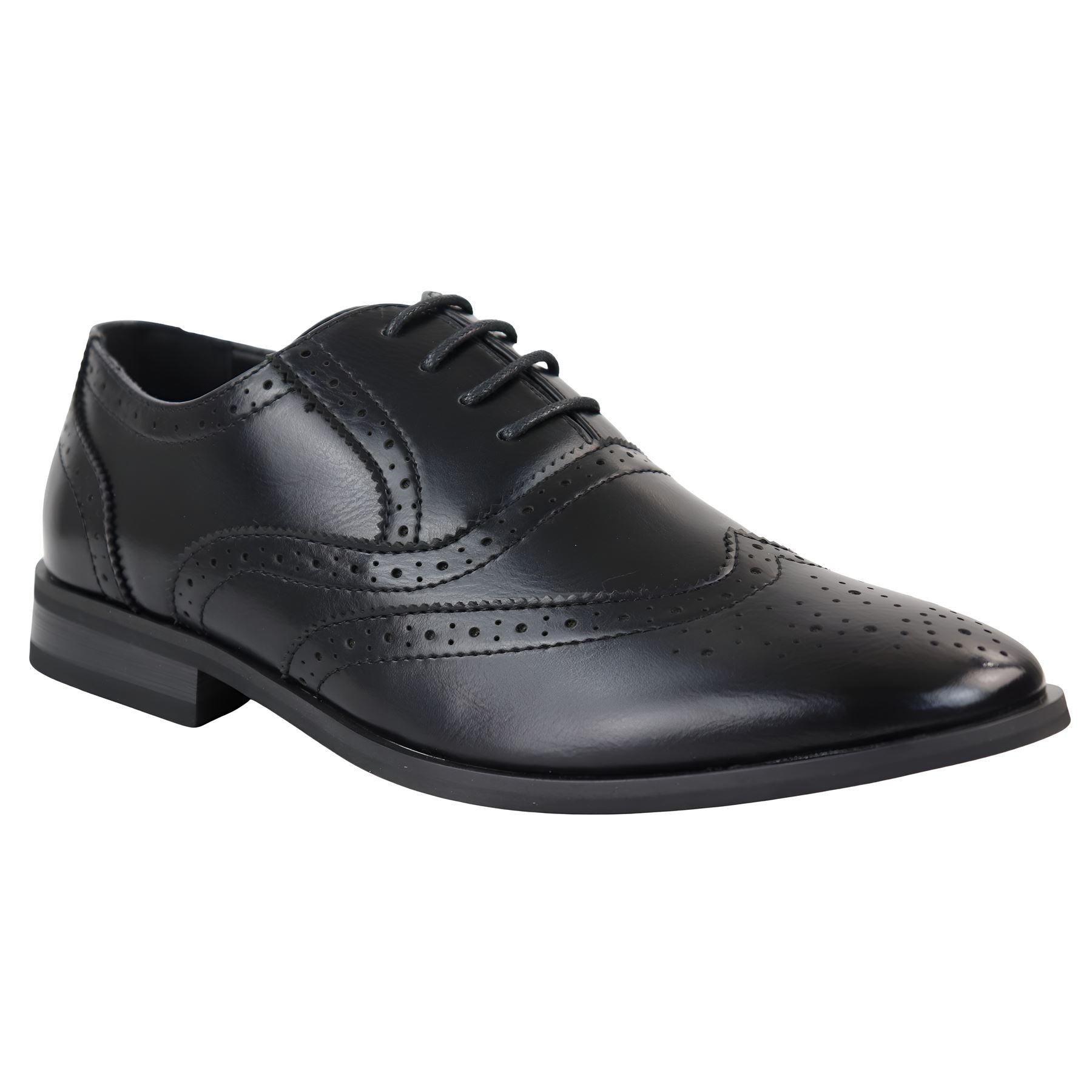 Men's Black Oxfords Shoes Brogues Derbys Formal Dress Shoe - Knighthood Store