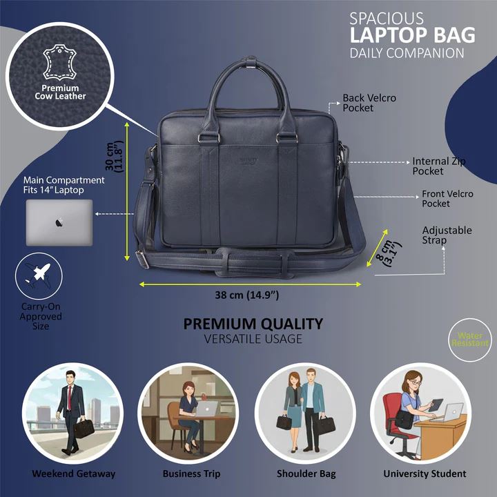 Sutton - Genuine Leather Laptop Bag
