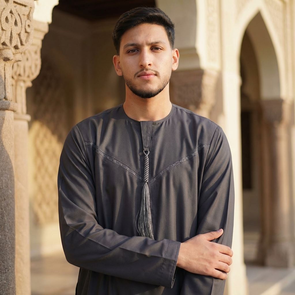 TT-008 - Men's Emirati Omani Arab Tassel Thobe