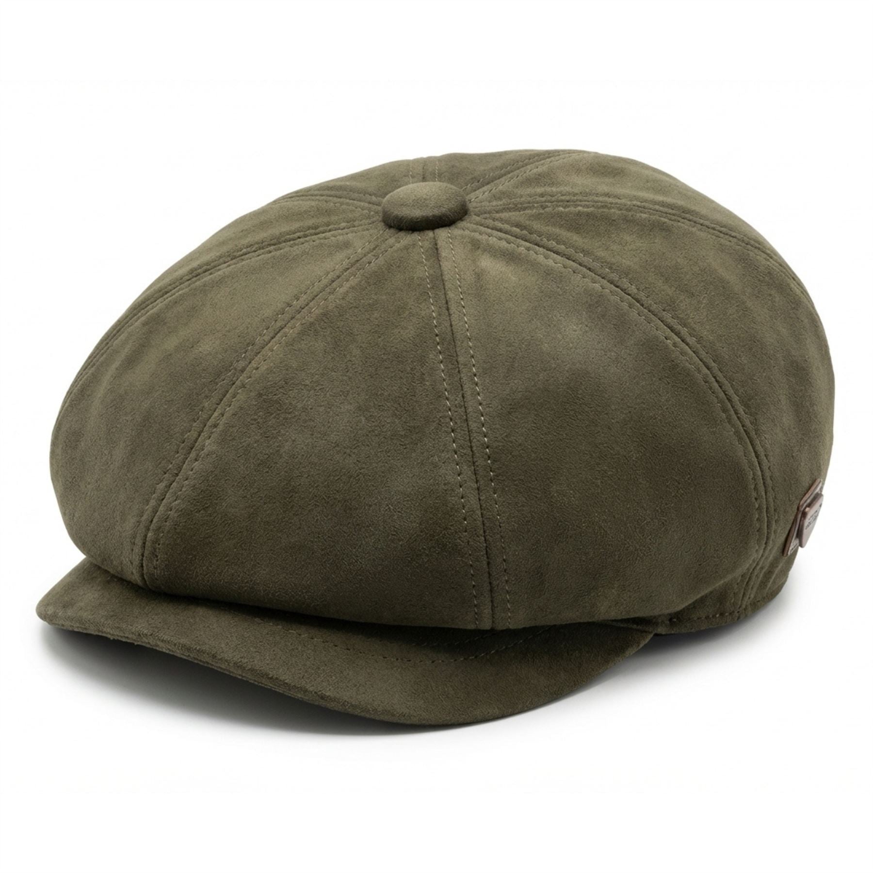 Men's Suede Vintage 8-Panel Classic Gatsby Baker Boy Hat