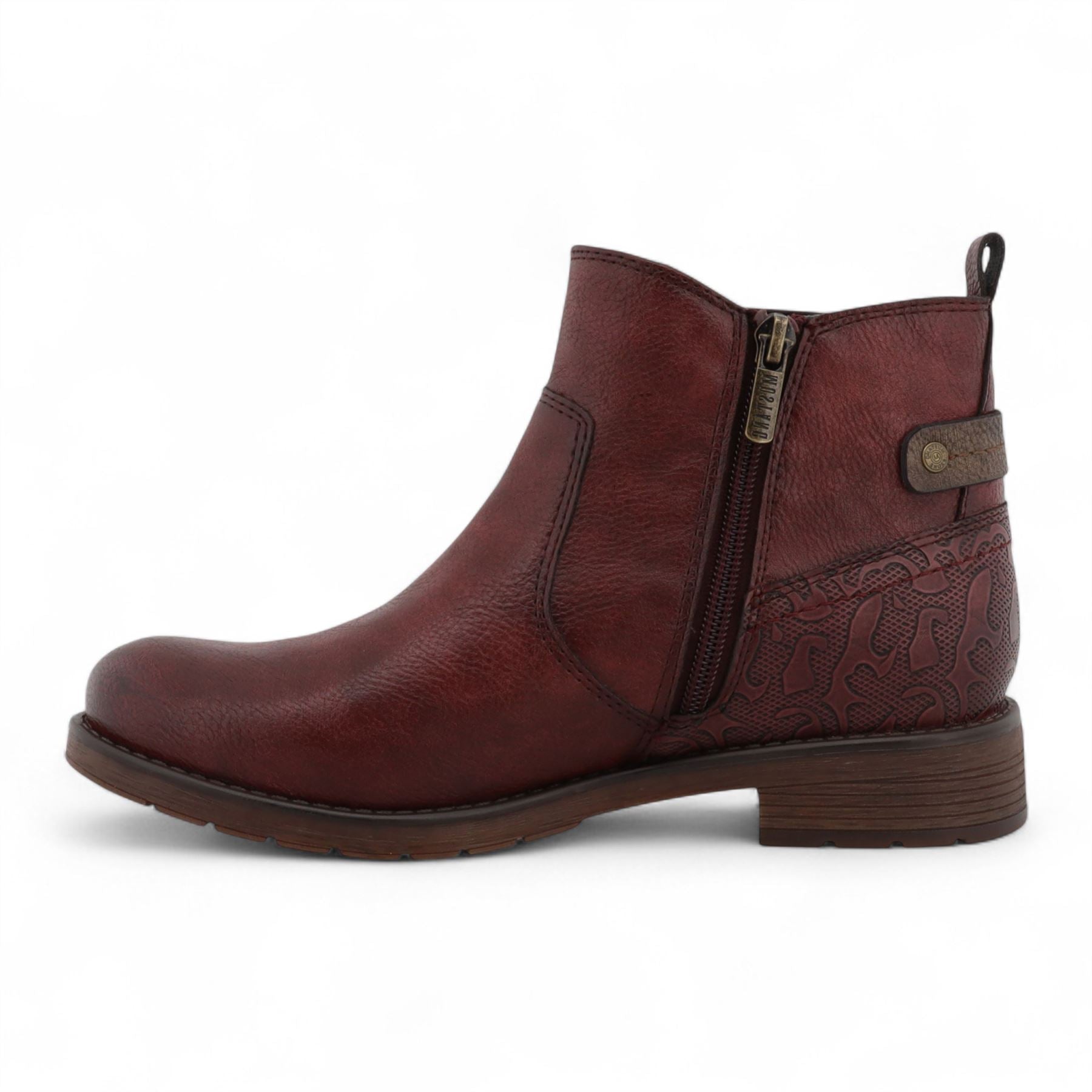 Women's Burgundy Chelsea Ankle Boots