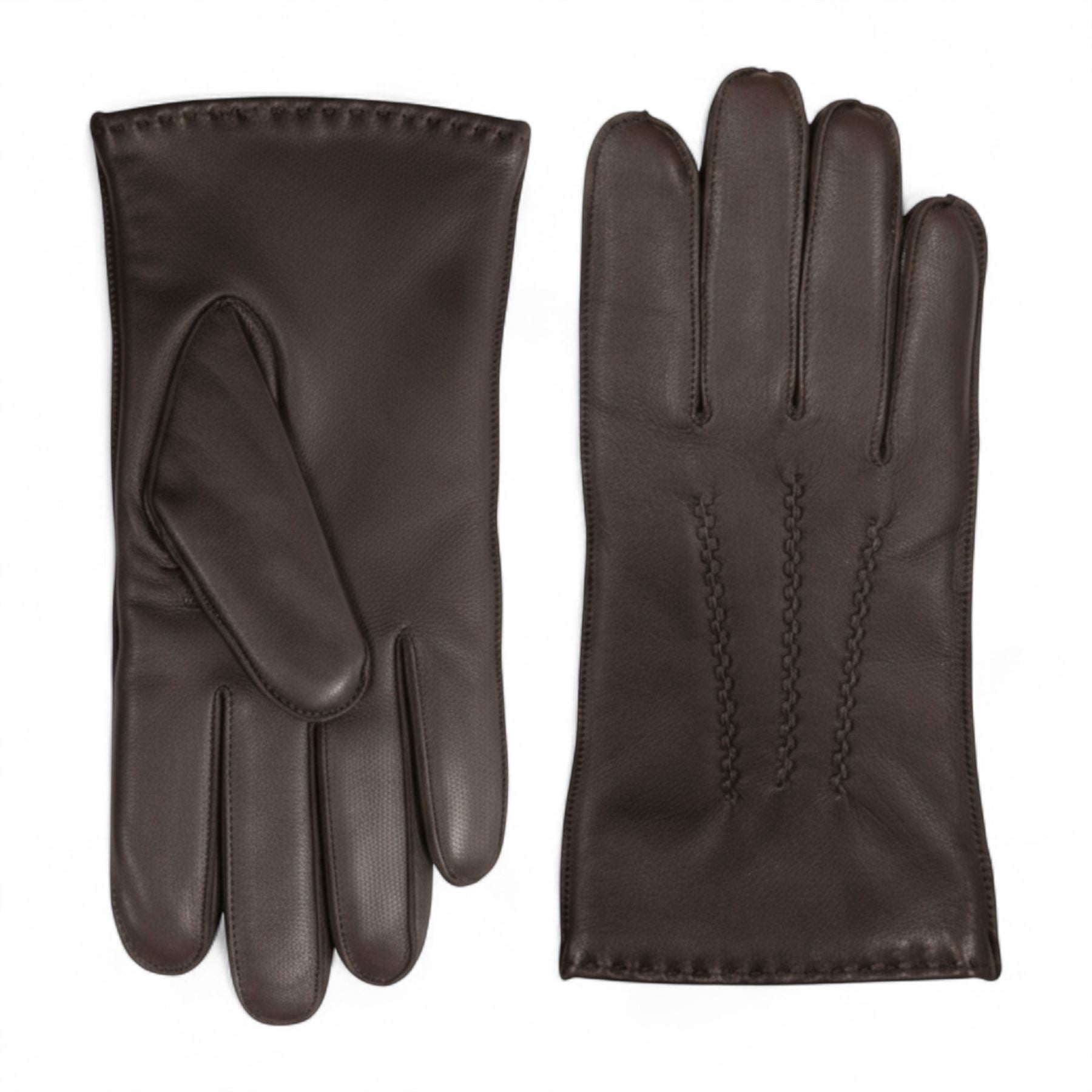 Men's Leather Wool Lined Gloves