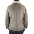 Mens Suede Sheepskin Faux Fur B3 Aviator Flying Jacket Cross Zip RAF Vintage - Knighthood Store