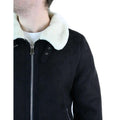 Mens Suede Sheepskin Faux Fur B3 Aviator Flying Jacket Cross Zip RAF Vintage - Knighthood Store