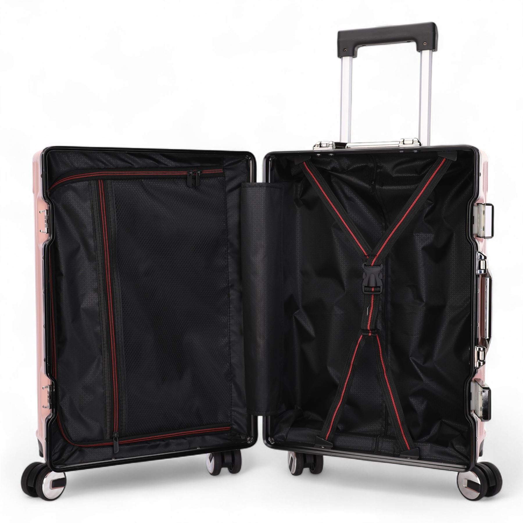Robust Hard Shell Luggage 8 Wheel Suitcase Set