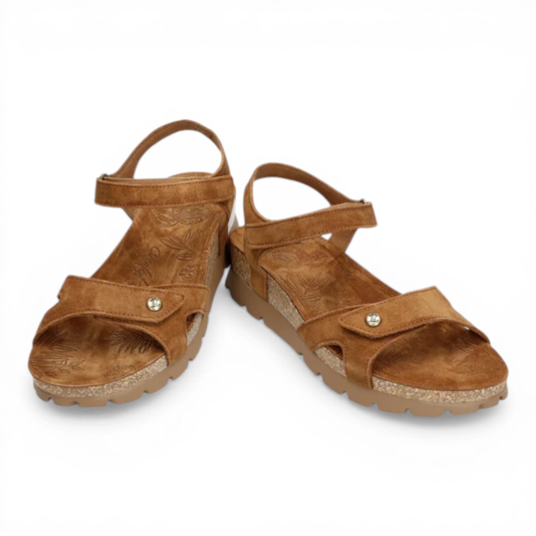 Sulia B26 - Women’s Wedge Brown Suede Leather Sandals