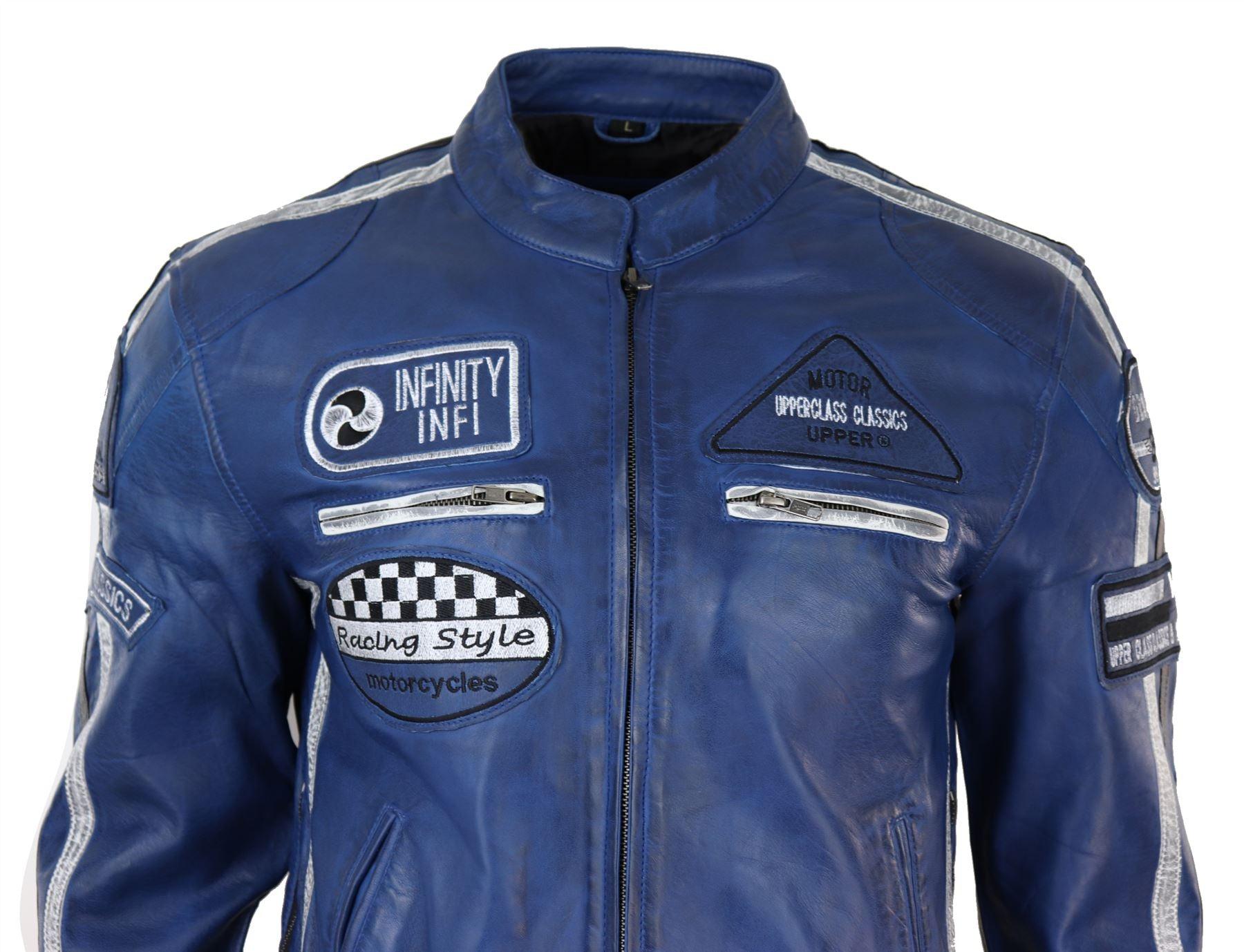 Men's Zipped Biker Leather Jacket | Infinity - Knighthood Store
