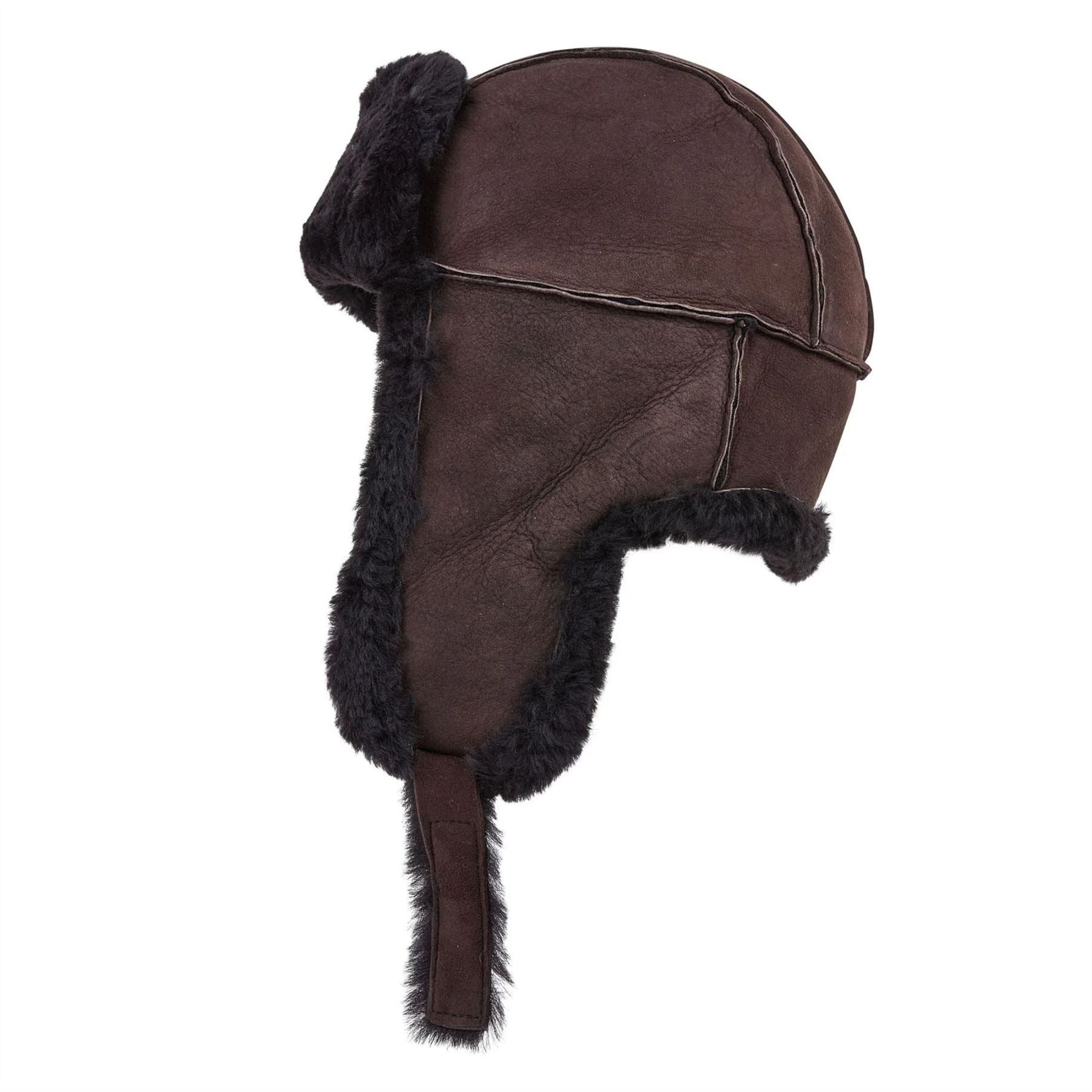 Men's RAF Aviator Suede Sheepskin B-55 Leather Navigator Hat