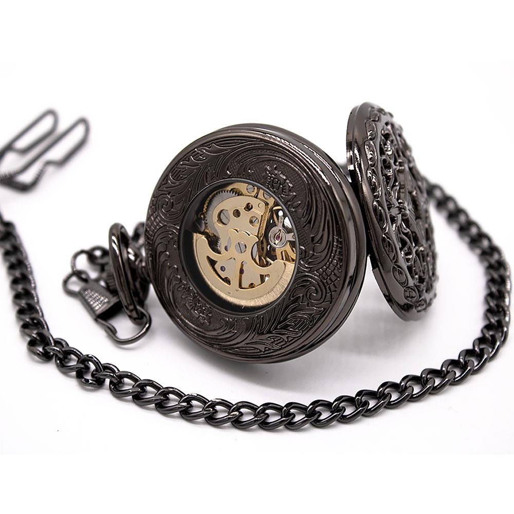 Mechanical Skeleton Antique Brass Vintage Pocket Watch