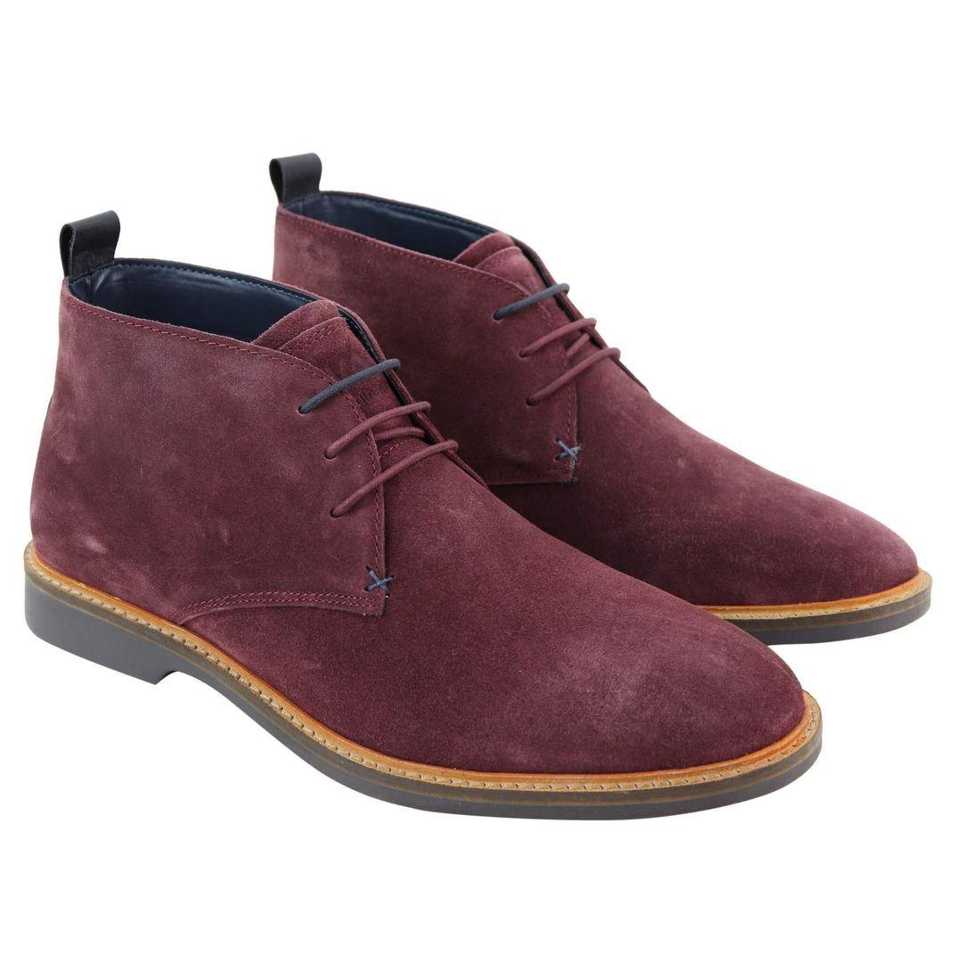 Mens Real Suede Italian Slip On Ankle Boots Smart Casual Desert Chelsea Dealer - Knighthood Store