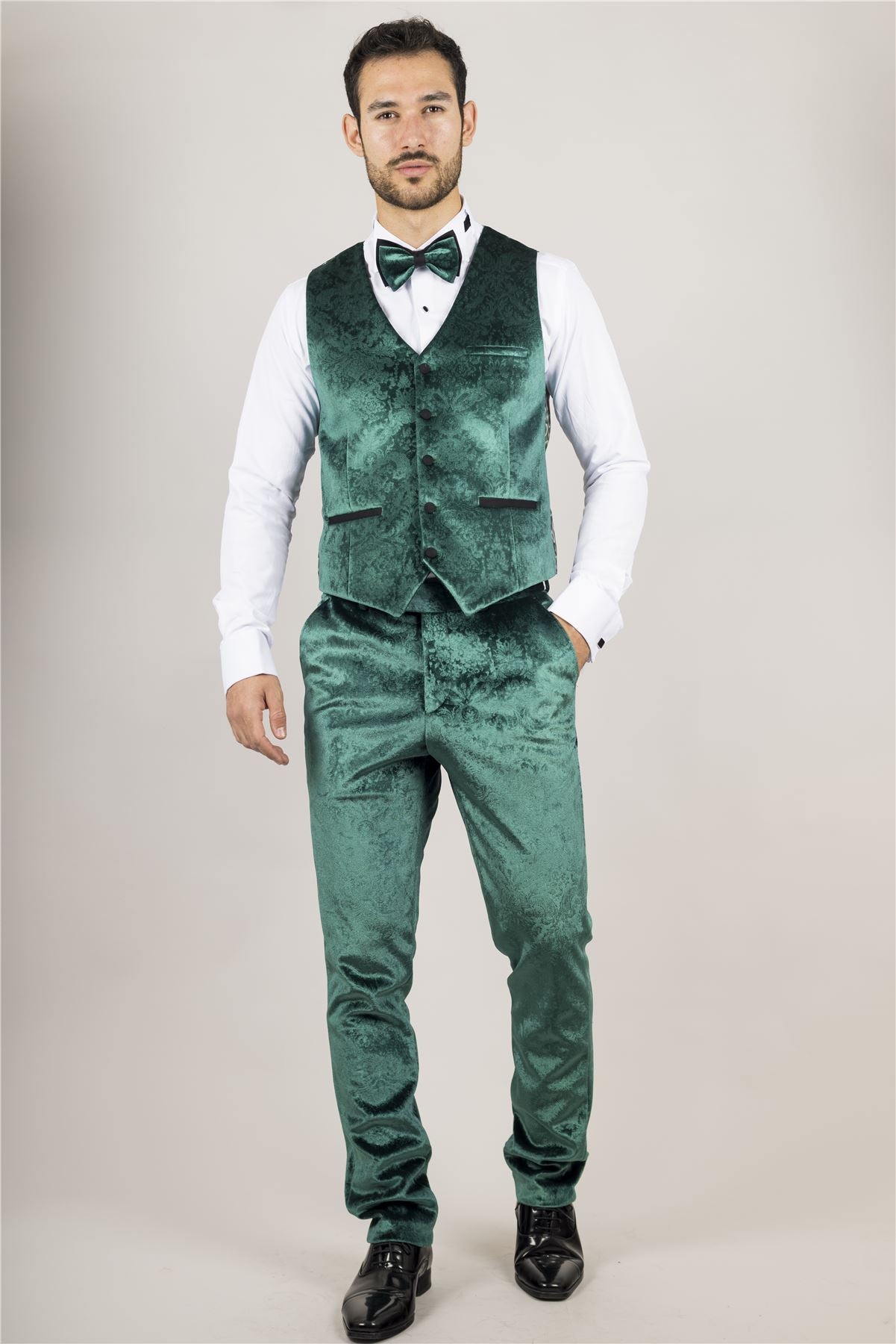 TruClothing AK-25 - Men's Green 3 Piece Wedding Tuxedo Suit
