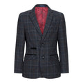 Boys Grey Black 3 Piece Tweed Suit Herringbone Wine Vintage Retro - Knighthood Store