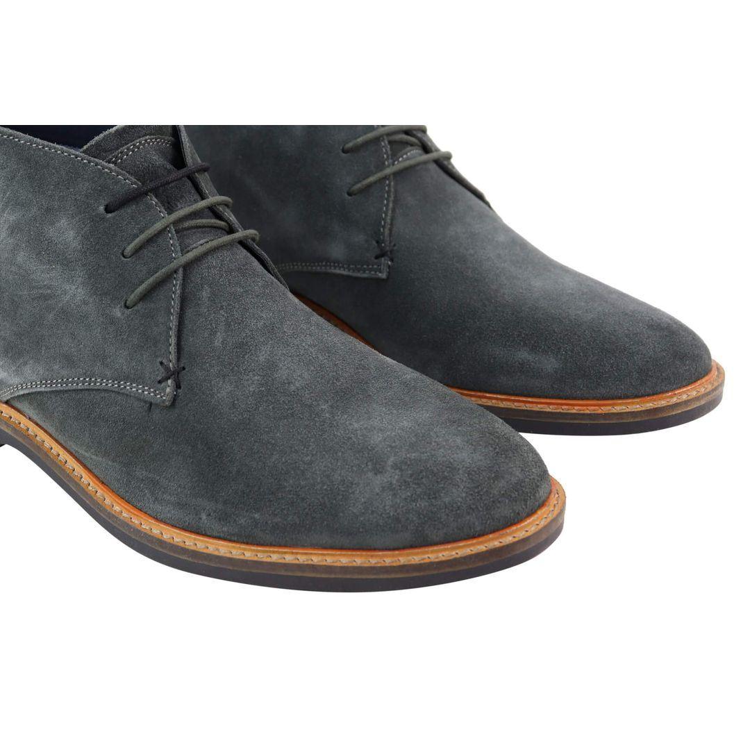 Mens Real Suede Italian Slip On Ankle Boots Smart Casual Desert Chelsea Dealer - Knighthood Store