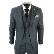 TruClothing James Men 3 Piece Green Suit