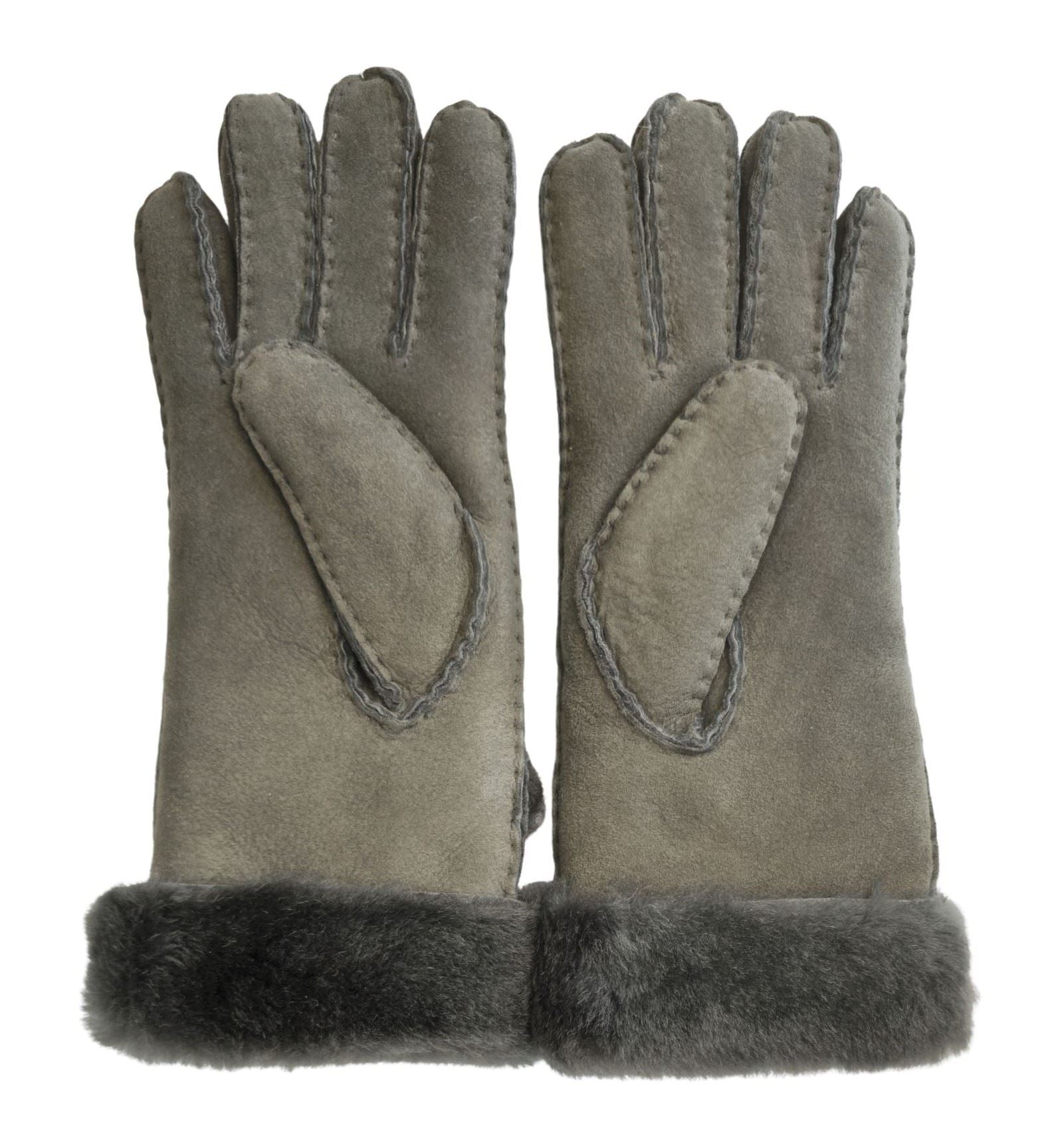 Women’s Plush Cuff Suede Leather Gloves