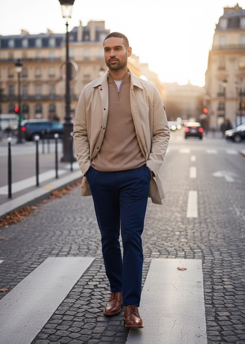 Barracuda - Men's Lightweight Classic Trench Coat