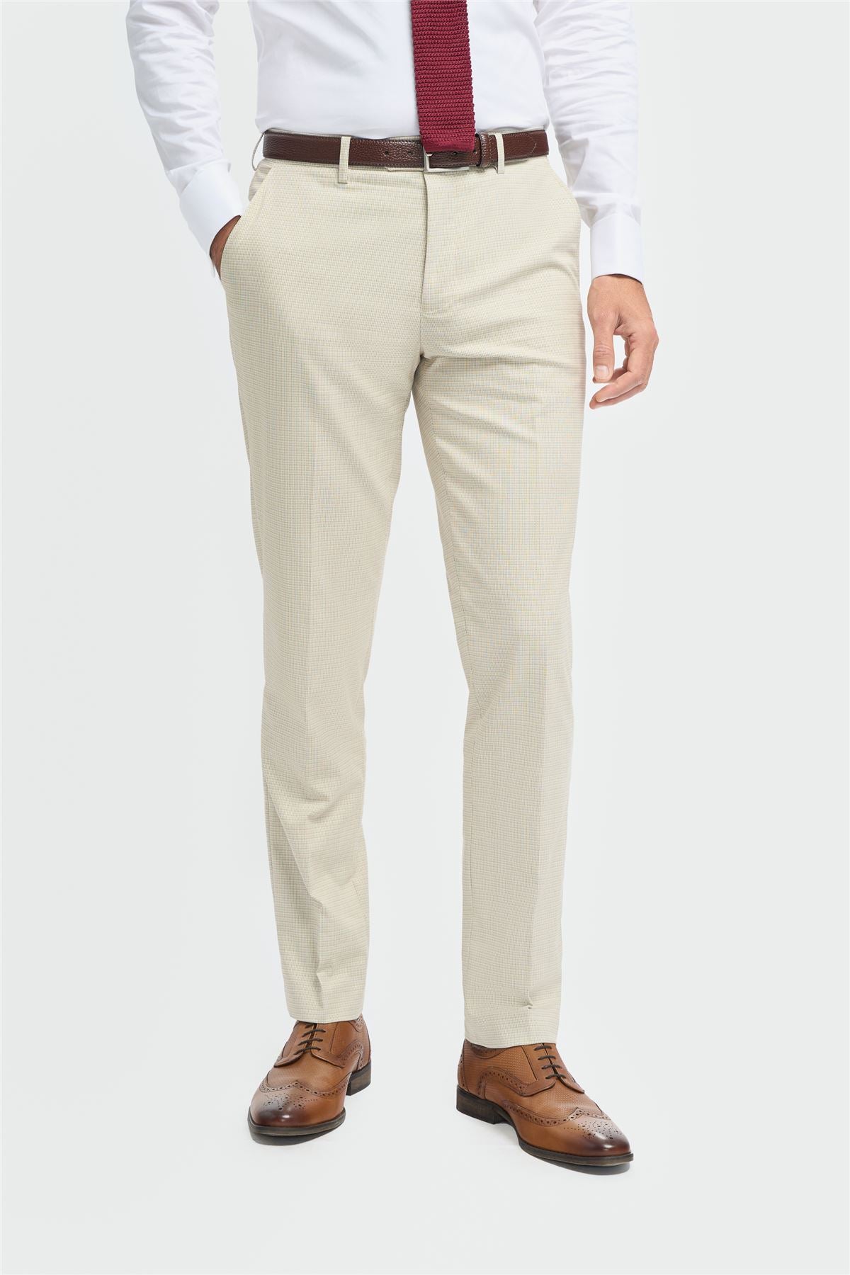 Hampton - Men's Beige Trousers