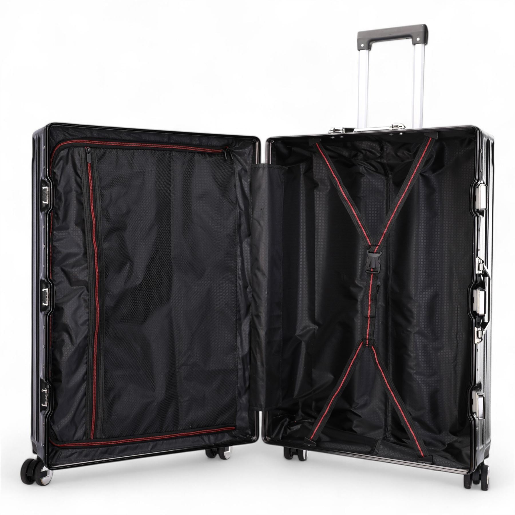 Robust Hard Shell Luggage 8 Wheel Suitcase Set
