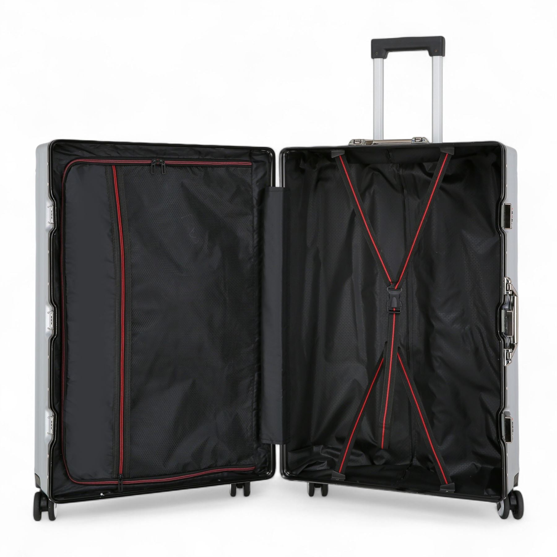 Robust Hard Shell Luggage 8 Wheel Suitcase Set