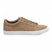 Men’s Stone Grey Suede Leather Trainer Lace-Up Casual Sneakers - TruClothing.com