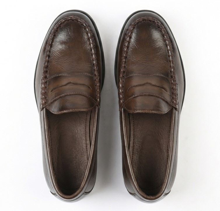 Men's Classic Penny Loafers PU Leather Slip-On Dress Shoes