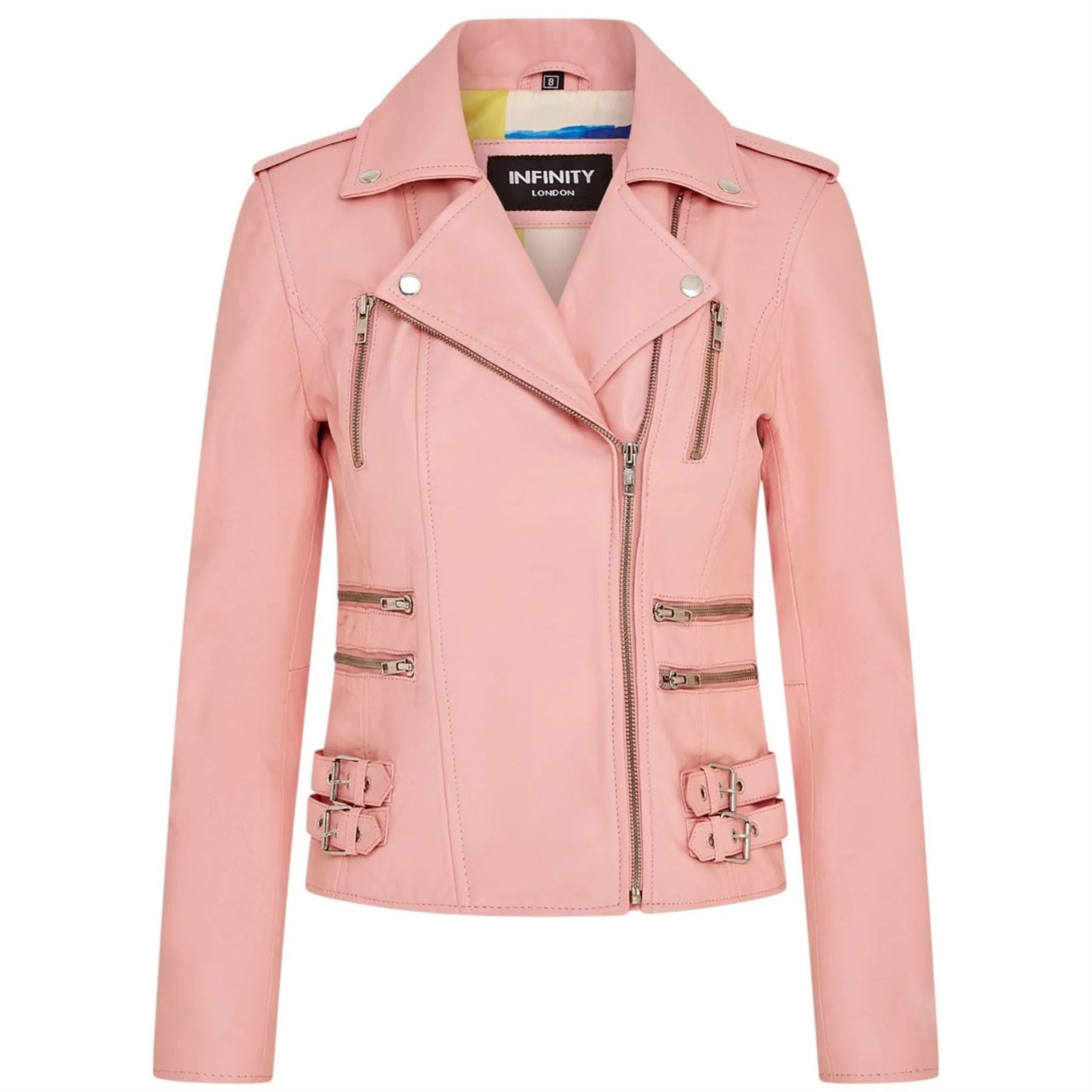 Women's Real Lamb Nappa Leather Vintage Biker Jacket