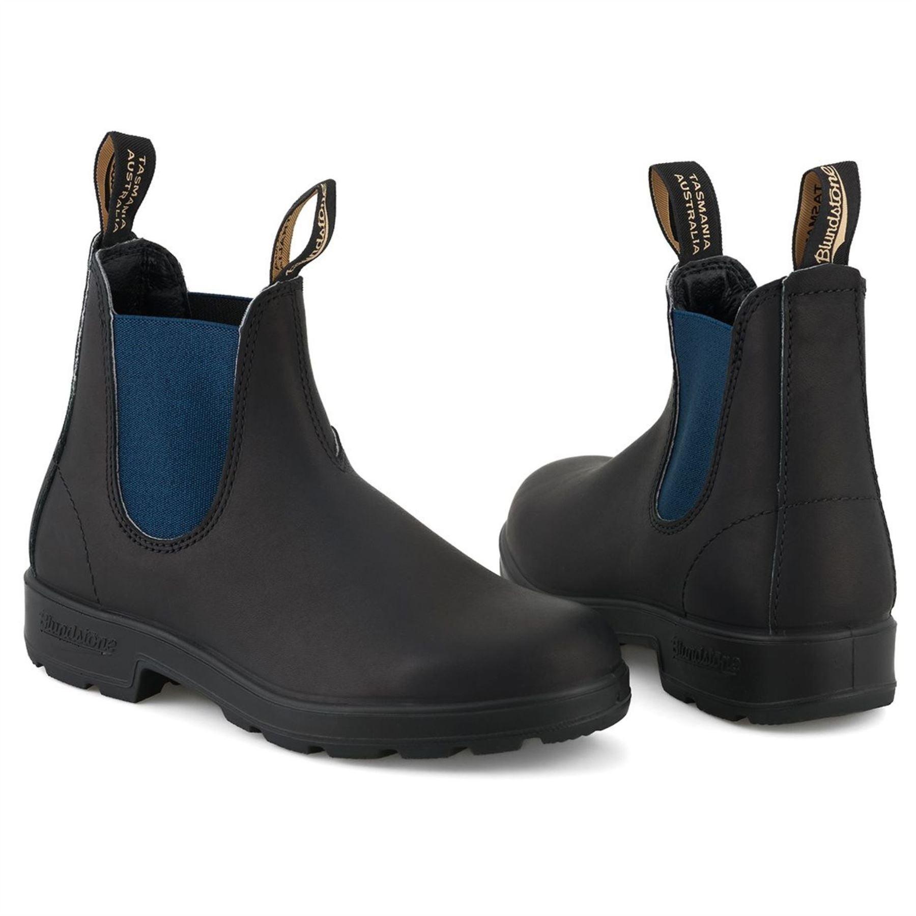 Blundstone 1917 Black Navy Blue Leather Chelsea Boots Ankle Classic Slip On - Knighthood Store