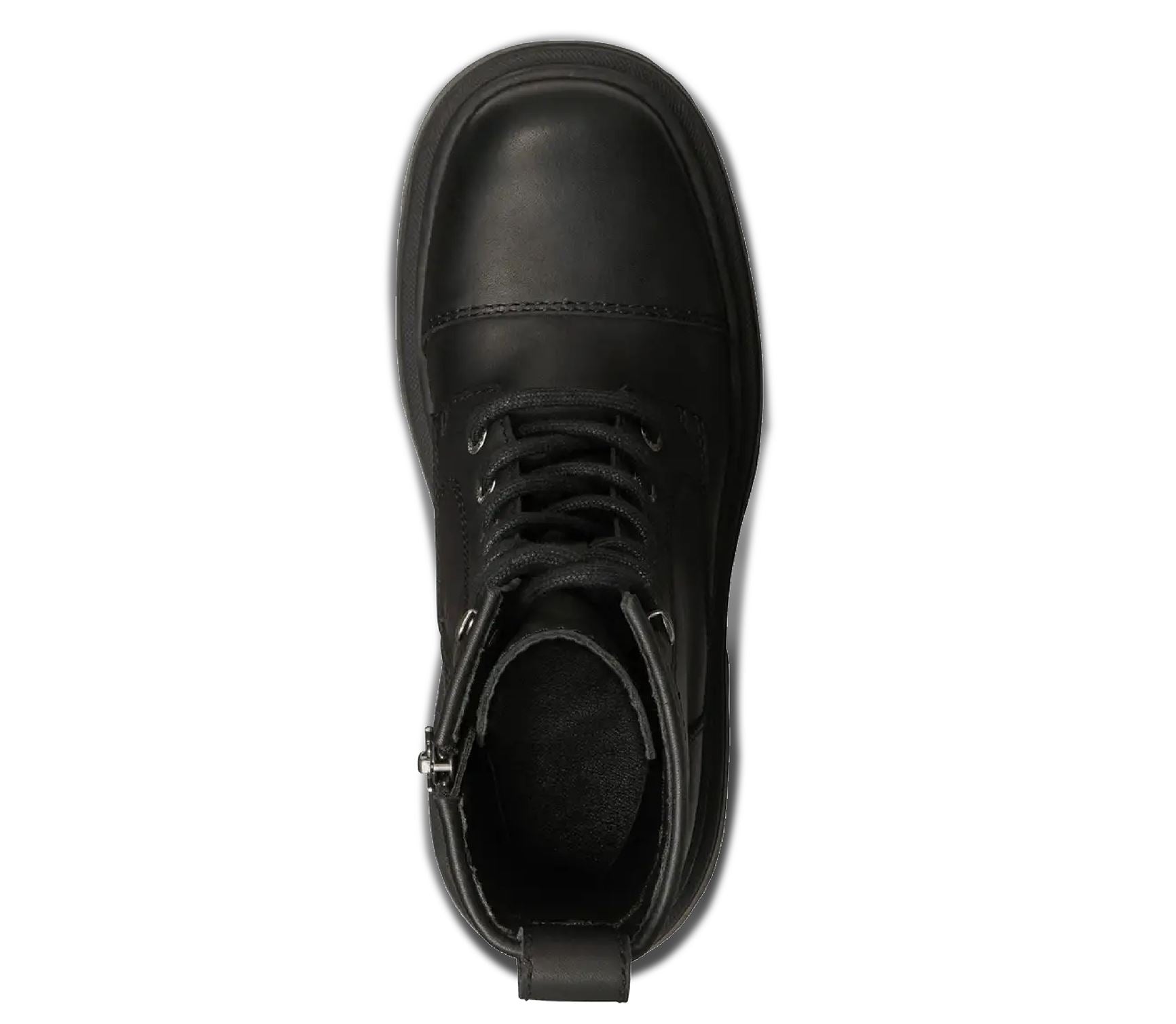 Destroy - Women's Black Mid Calf Leather Combat Boots