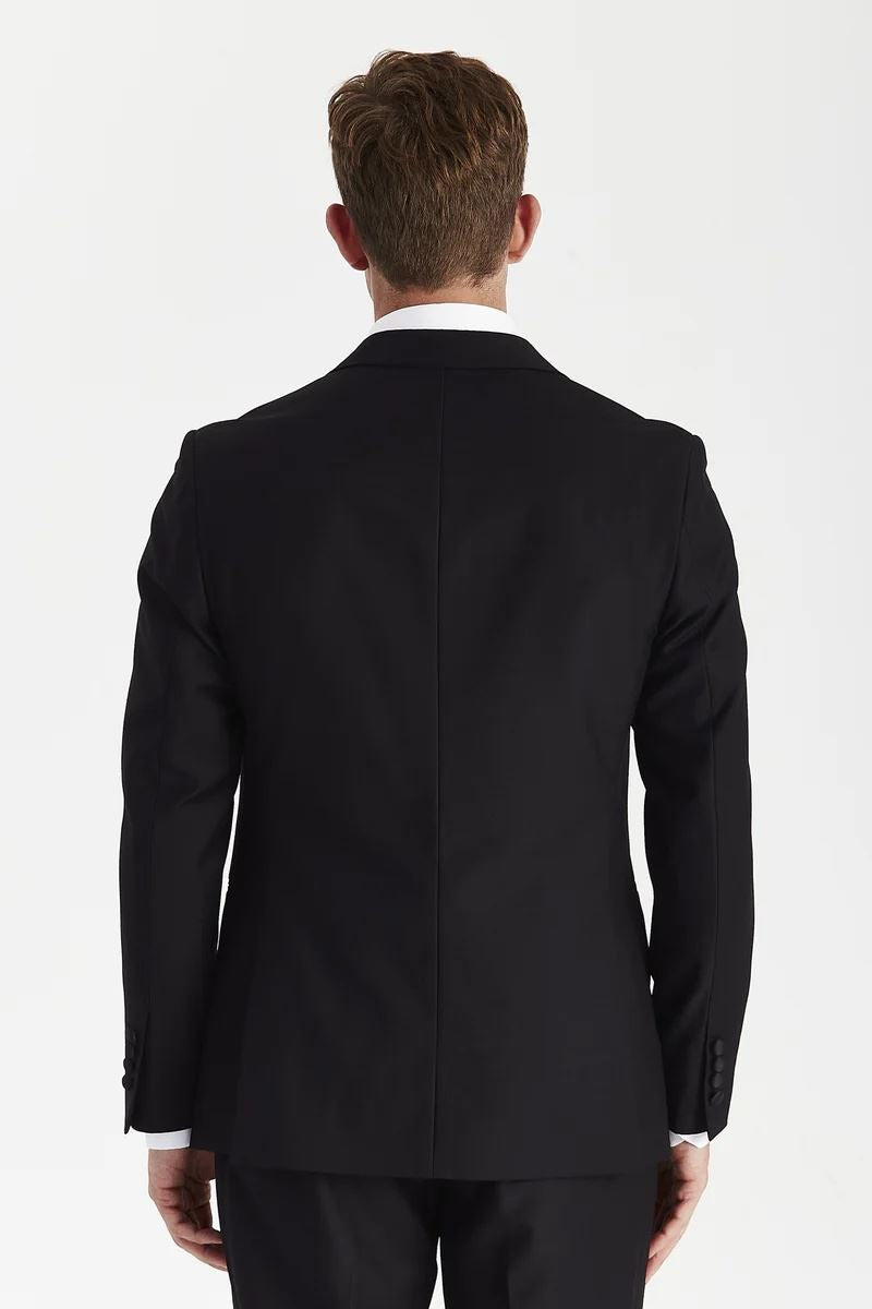Harry - Men's Black Double Breasted Tuxedo Blazer