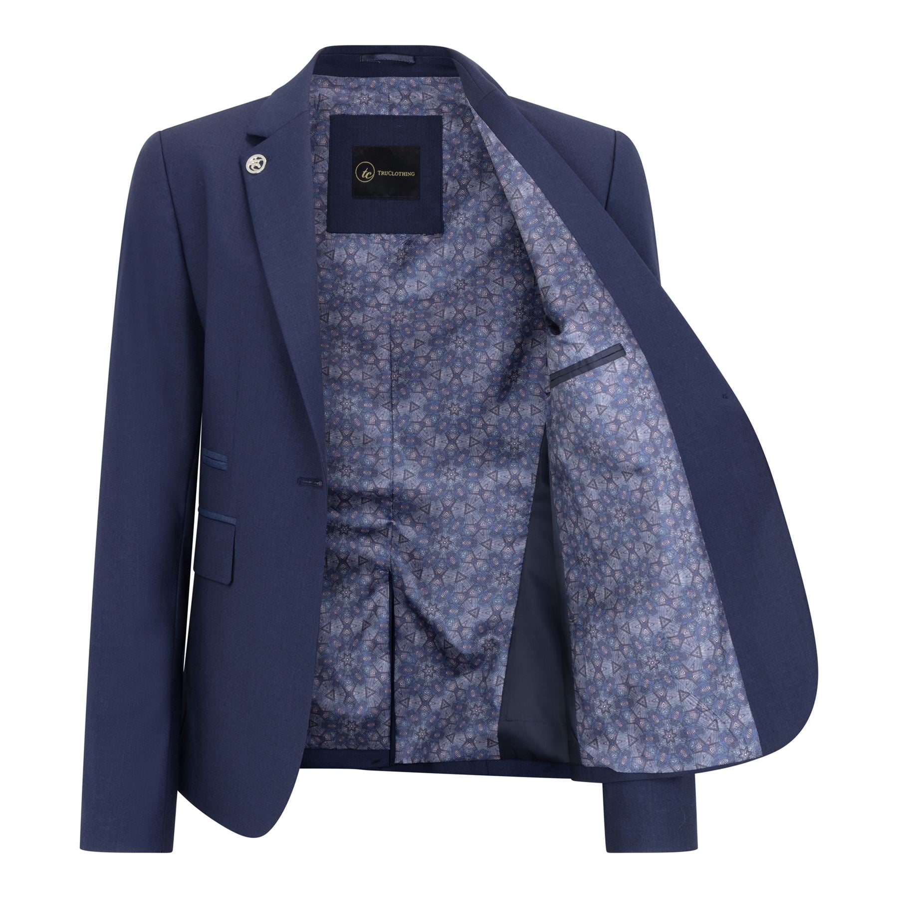 TPW-14 - Women's 3 Piece Plain Navy Blue Suit